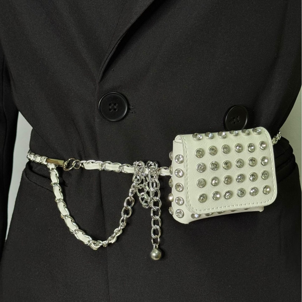 Women'S Jeans Accessories Chain - Mini riñonera con remaches a la