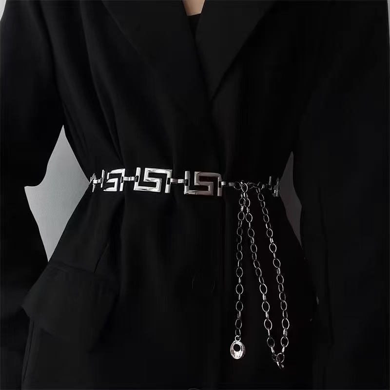 Women'S Jeans Accessories Chain - Cadena de cintura metálica con diseño