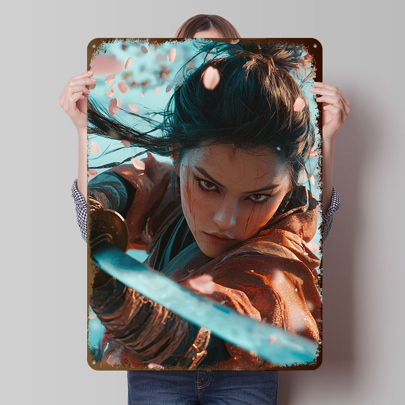 Women Accessories Poster - Póster de mujer guerrera samurái, letreros