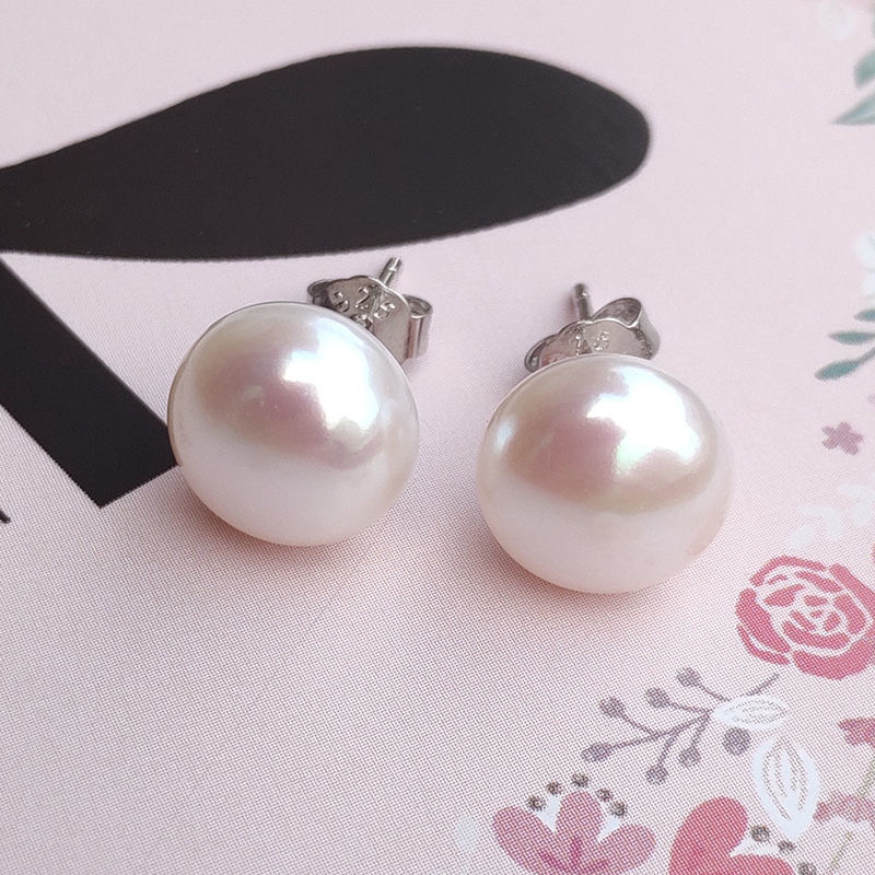 Statement Earrings Oversized - Pendientes de perlas grandes de 10-13mm,