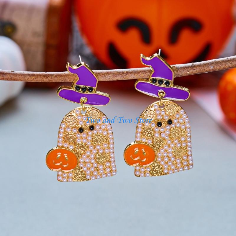 Women Accessories Photos - Par pendientes aleación HX6F para Halloween,