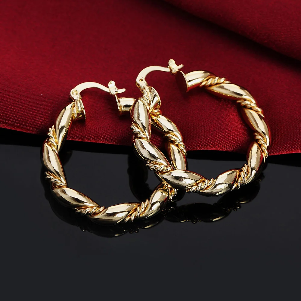 Statement Earrings Oversized - Pendientes de aro redondos grandes de