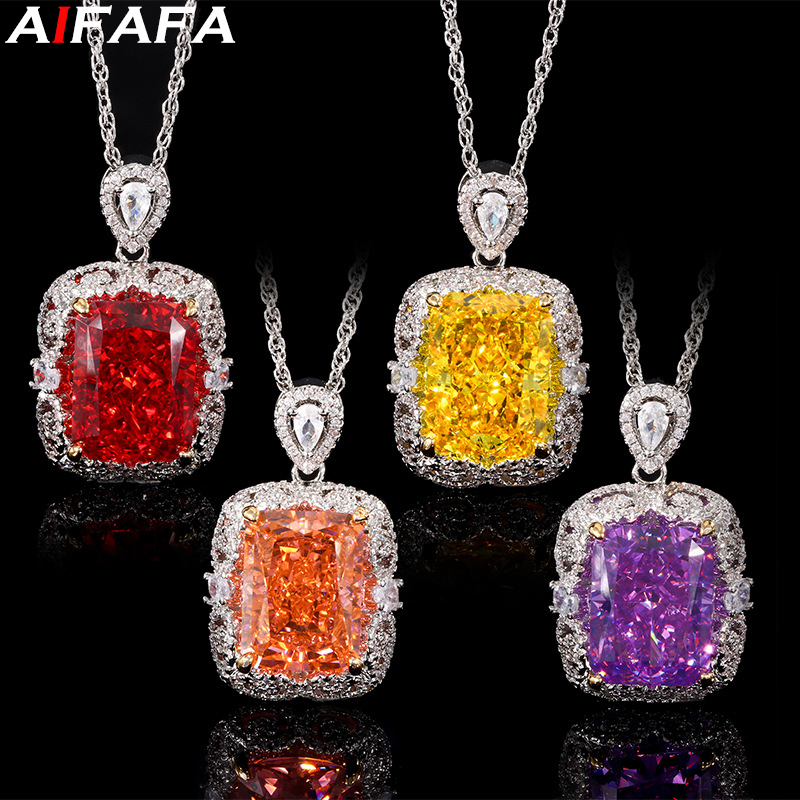 Women'S Yellow Accessories - Collar con colgante de corte de