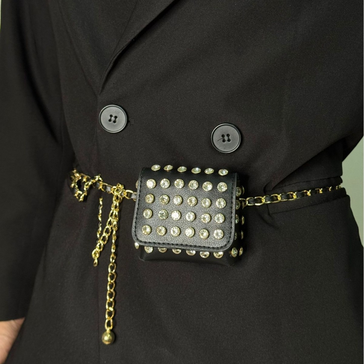 Mini riñonera con remaches a l - Women'S Jeans Accessories Chain reseña y precio