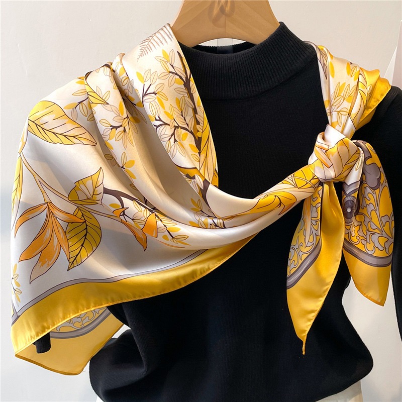 1 Uds. Bufanda de seda amarill - Women'S Yellow Accessories reseña y precio
