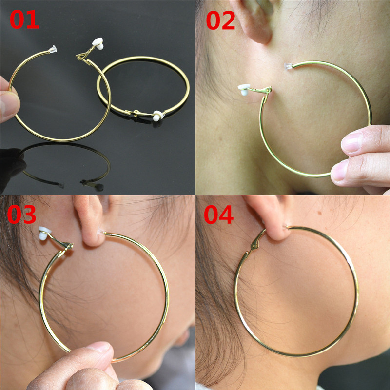 Pendientes de Clip redondos pa - Statement Earrings Oversized reseña y precio