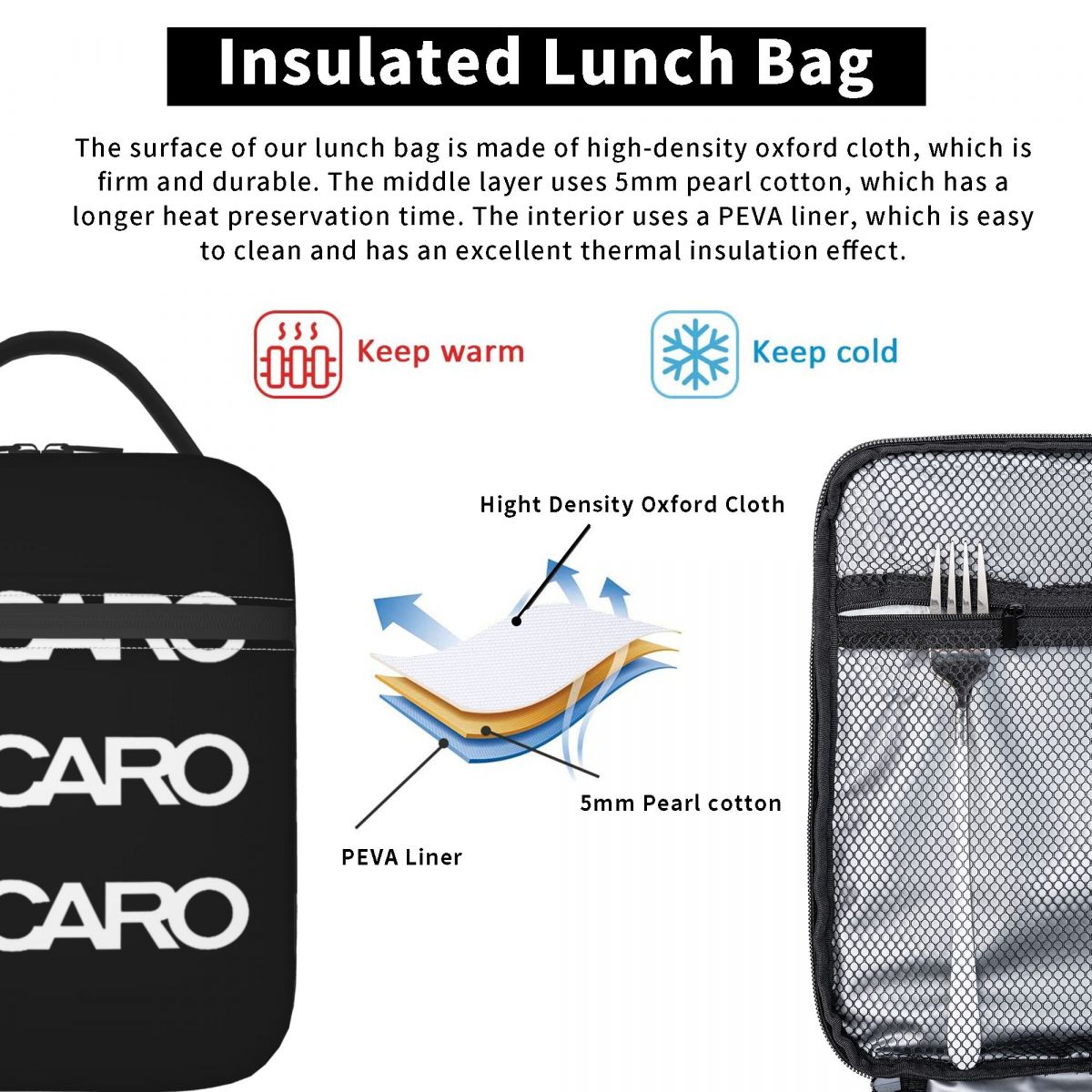 Bolsas de almuerzo aisladas co - Women Accessories Logo reseña y precio