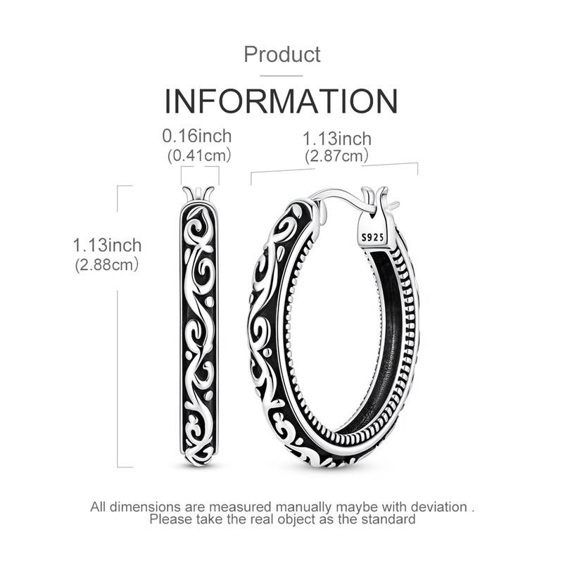 Pendientes de plata de ley 925 - Statement Earrings Oversized reseña y precio