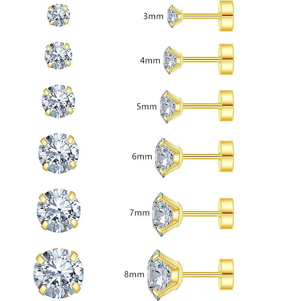 1 o 6 pendientes de acero inox - Statement Earrings Oversized reseña y precio