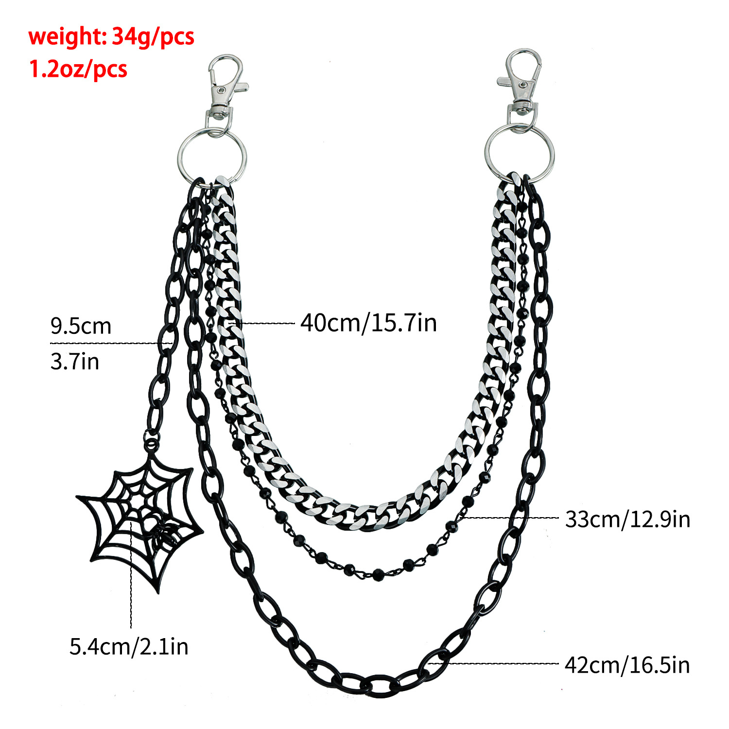 Cadena de Pantalones de Metal  - Women'S Jeans Accessories Chain reseña y precio