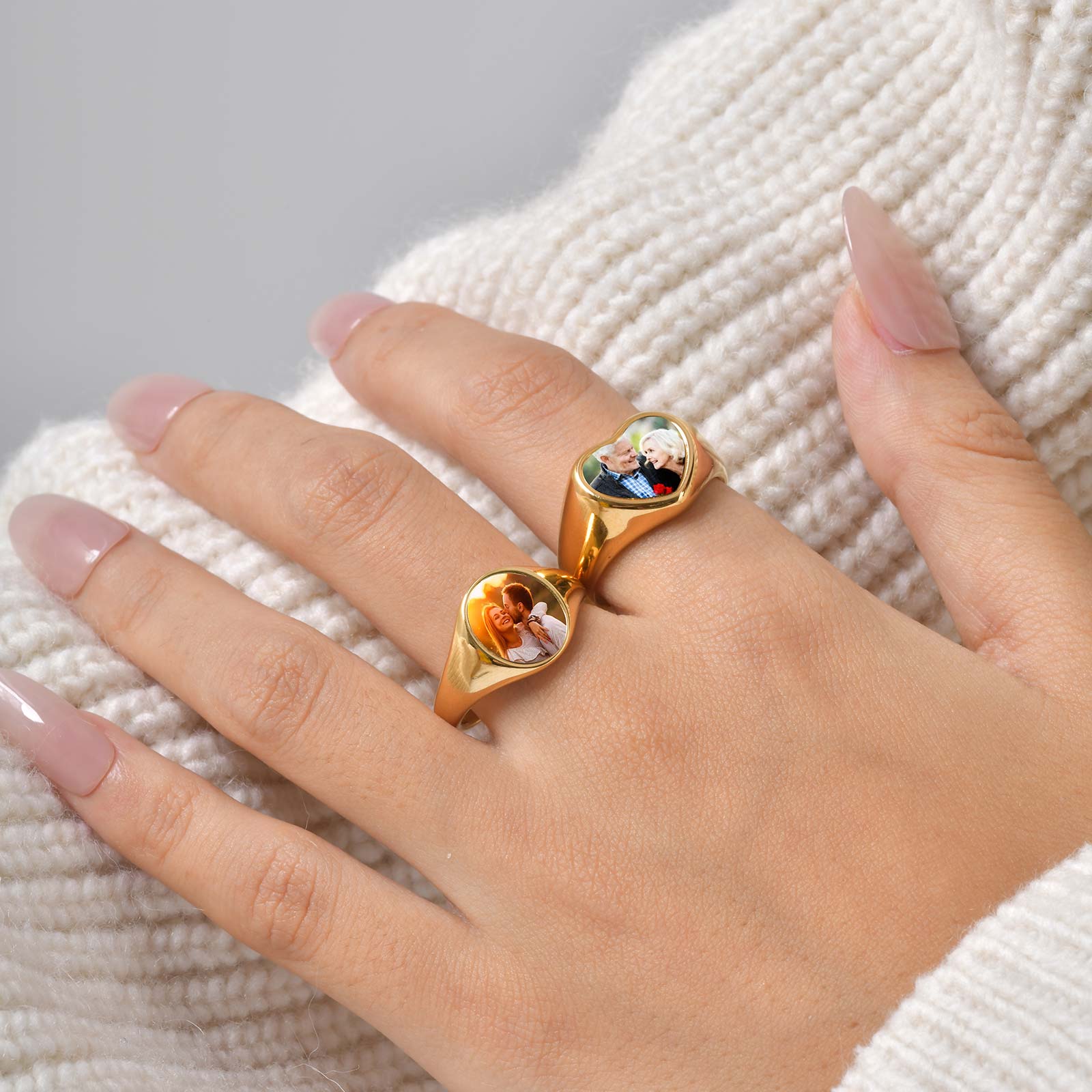 Anillo de foto personalizado p - Women Accessories Logo reseña y precio