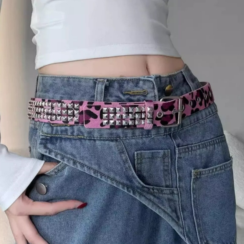 Cinturón Y2K con Remaches de L - Women'S Jeans Accessories Chain reseña y precio