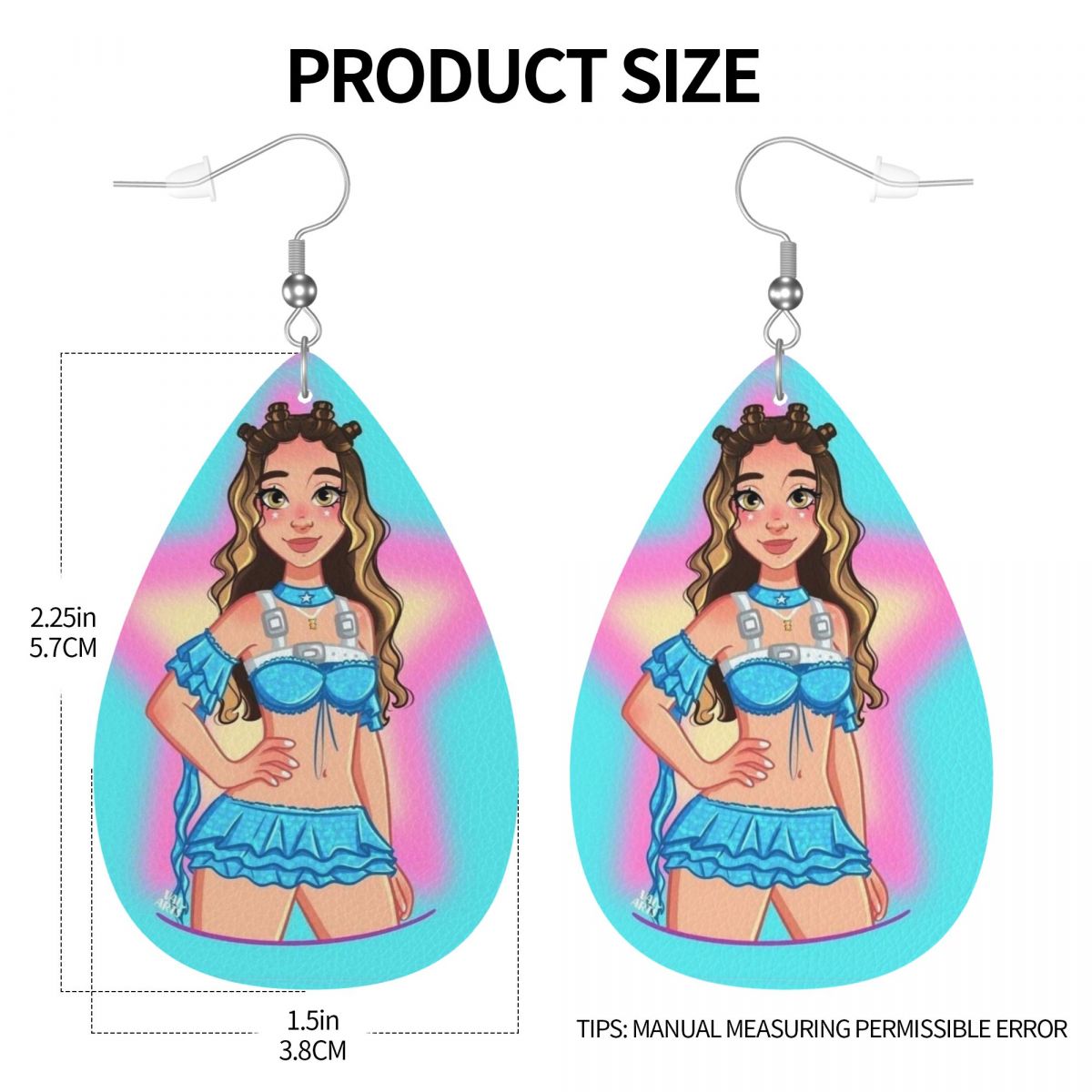 Pendientes de lágrima de cuero - Women Accessories Poster reseña y precio