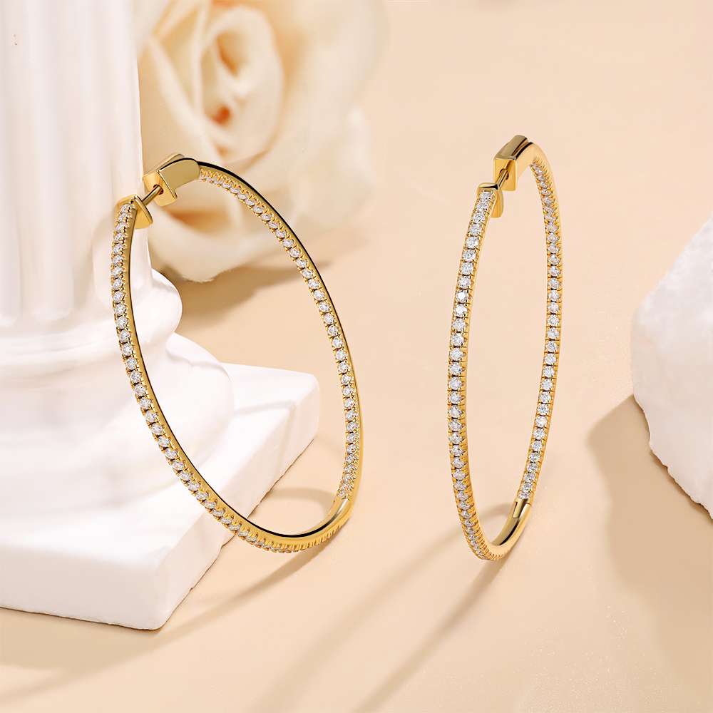 Pendientes de Aro LinkerLove e - Statement Earrings Oversized reseña y precio
