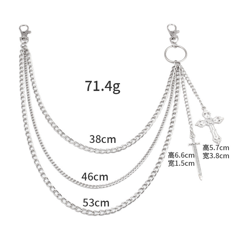 Hip Hop calavera Cruz pantalon - Women'S Jeans Accessories Chain reseña y precio