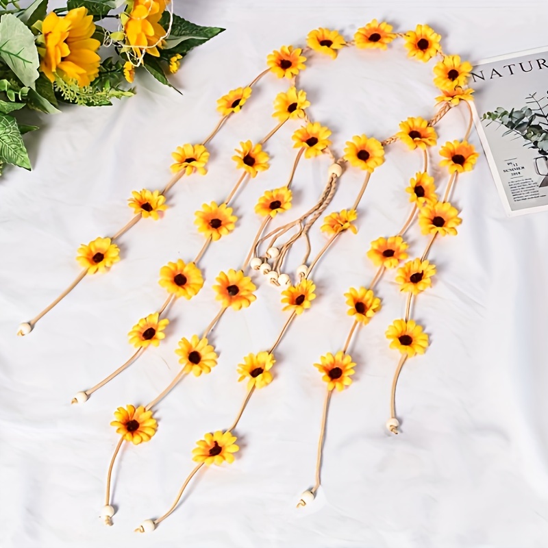 Diadema hippie de flores, coro - Women'S Accessories In The 70S reseña y precio