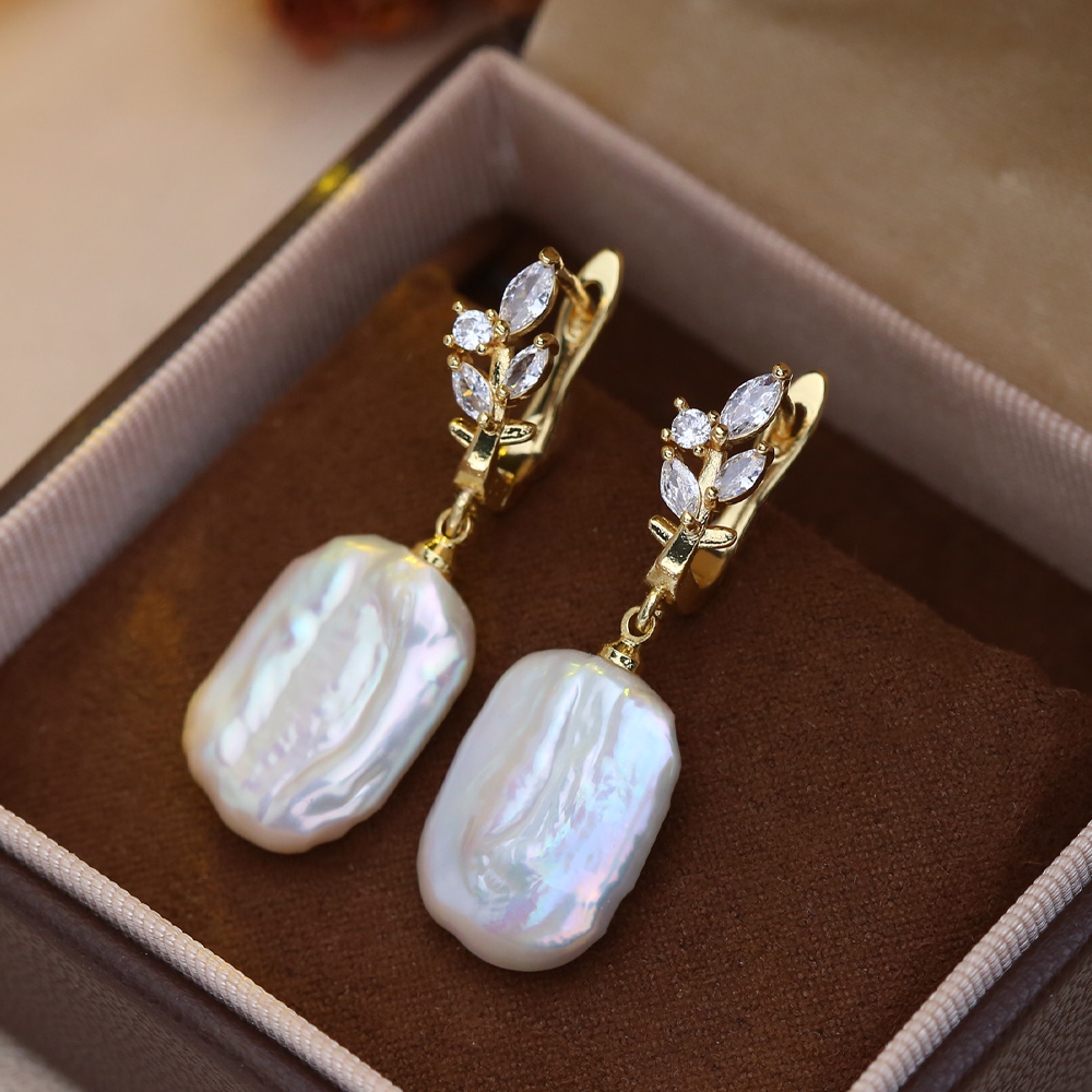 Pendientes Largos de Perlas Na - Statement Earrings Oversized reseña y precio